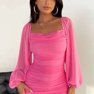 Pink Semi-Formal Mini Dress